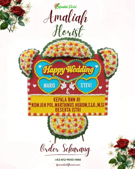 Papan Bunga Pernikahan Bululawang